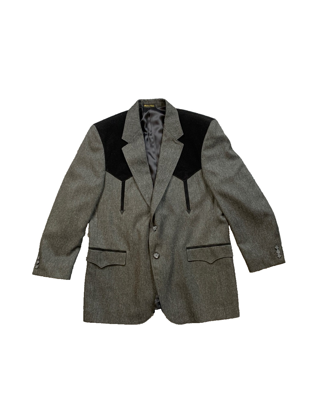 Circle S Blazer Mens 44R Graphite Gray Mixed Media Western Cowboy Sport Jacket